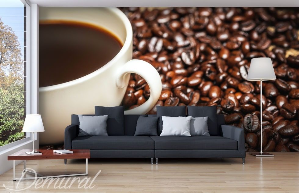 Kaffee auf einem Kaffee Fototapeten Kaffee Fototapeten Demural